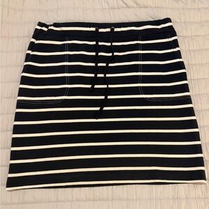 Striped Navy and White Skirt